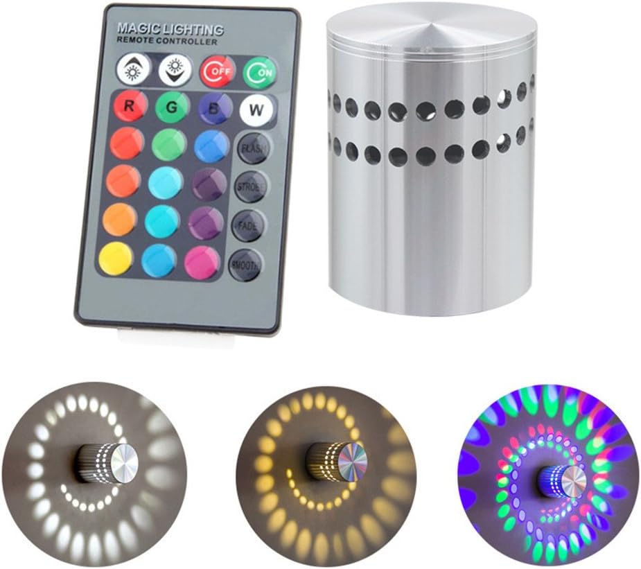 Kinkiet LED RGB 3W, Montaż Bezpośrednio na Ścianie, Dekoracyjny do Domu, Napięcie 85-265V