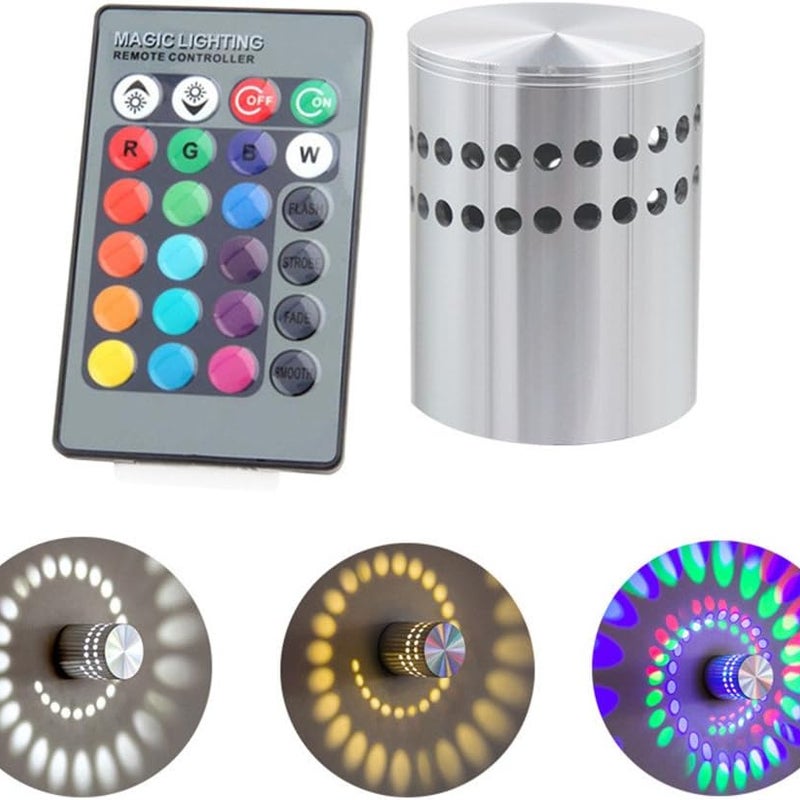 Kinkiet LED RGB 3W, Montaż Bezpośrednio na Ścianie, Dekoracyjny do Domu, Napięcie 85-265V