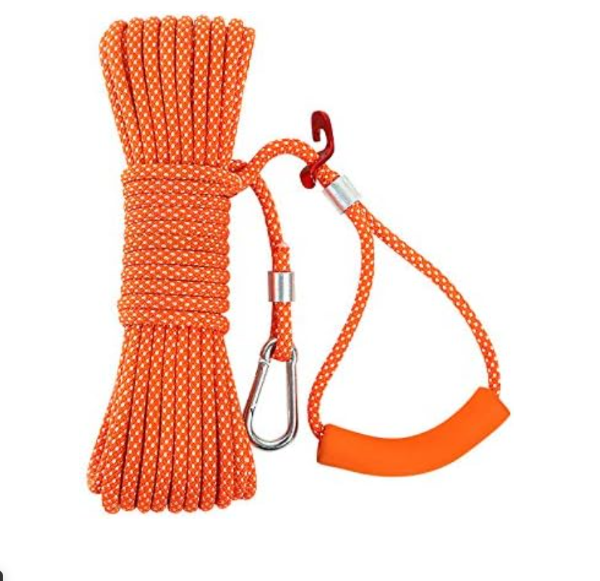 Gruba linka do suszenia ubrań, 15 m, do ogrodu, do użytku na zewnątrz, łatwa do naciągnięcia, pomarańczowa
