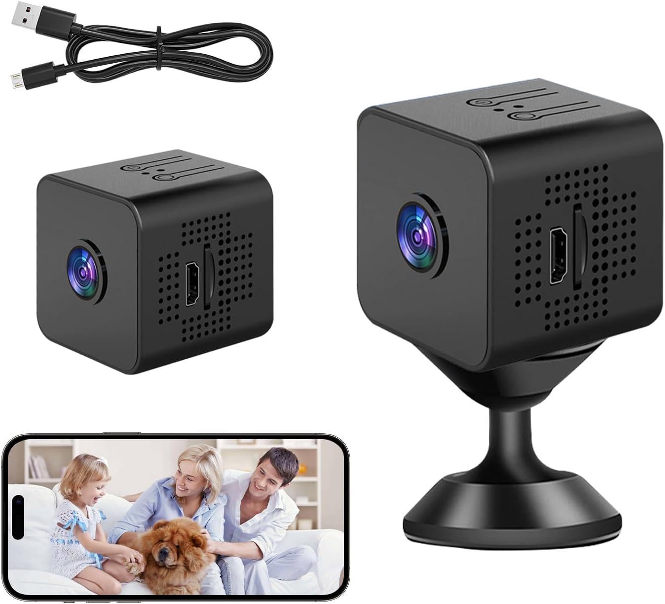 Inteligentna kamera domowa, bezprzewodowa kamera monitorująca HD z magnetycznym uchwytem i wbudowaną baterią o dużej pojemności