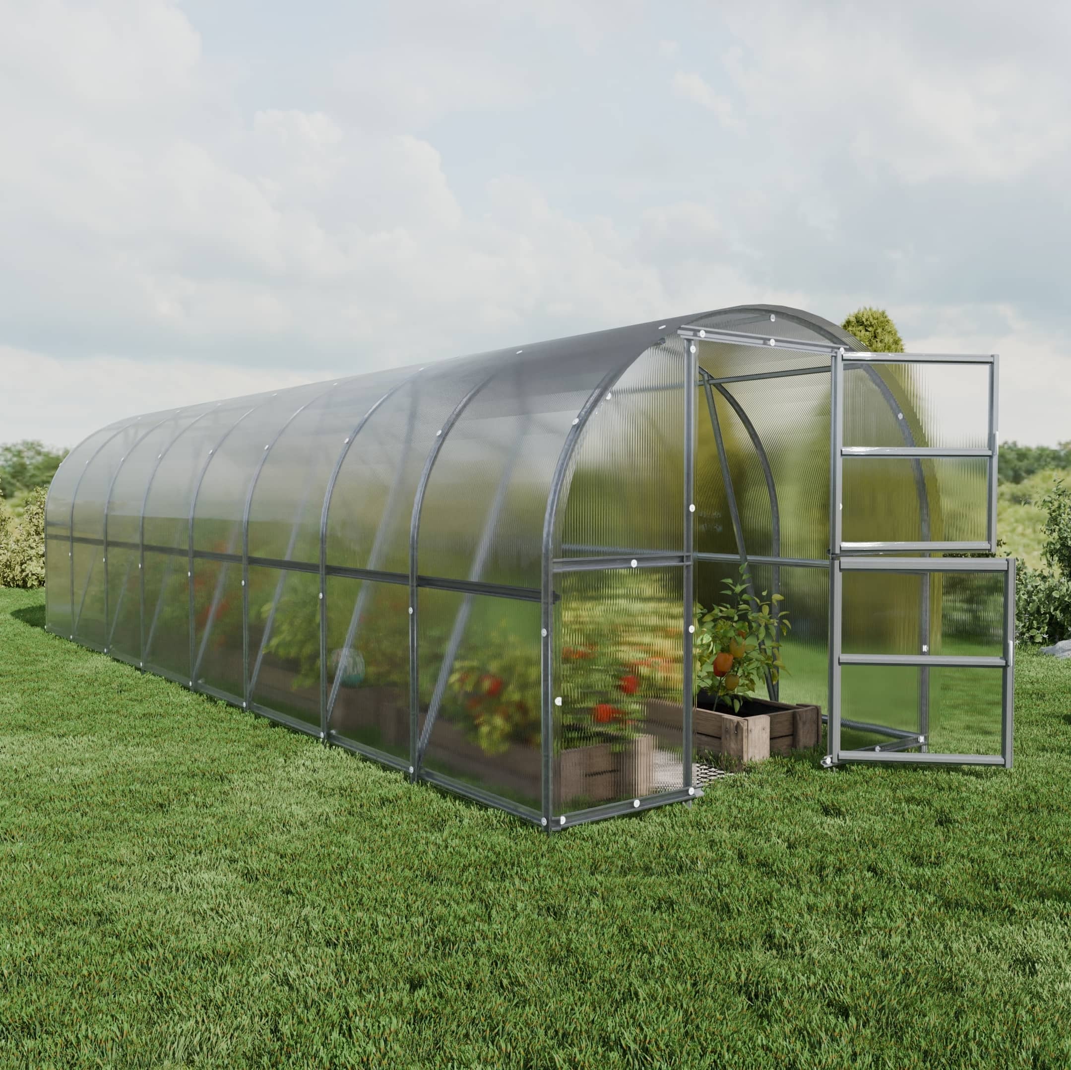 Szklarnia KLASIKA BALTIC LT 3 x 8 m (24 m²), 6 mm z powłoką z poliwęglanu 1szt.