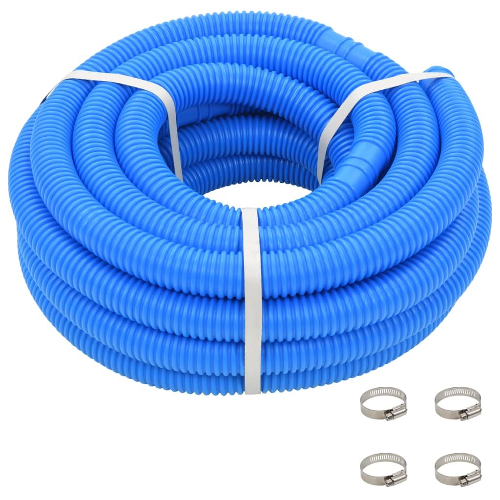 Wąż do basenu z opaskami zaciskowymi, 38 mm, 12 m vidaXL