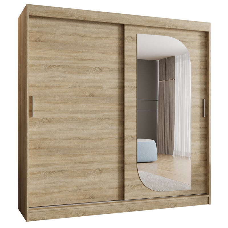 Szafa przesuwna garderoba LUCY 200 x 62 x 200 cm Sonoma