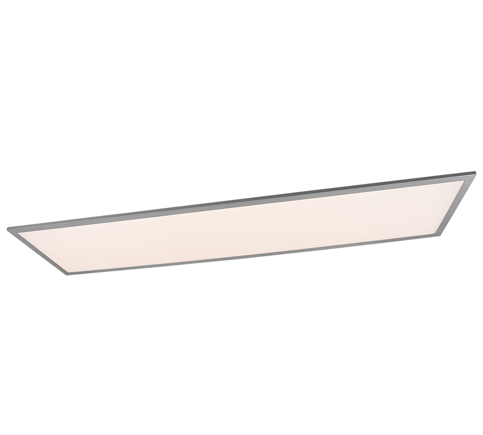 Plafon z pilotem 119 cm LED 33W srebrny prostokątny GAMMA RL