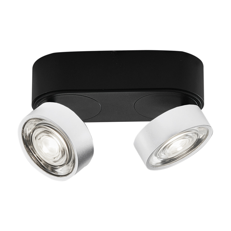 Lampa ścienna/sufitowa LED serii HOLE 13W 3000K CRI90 czarno-biała – wydajne oświetlenie wnętrz – Rossini Illuminazione