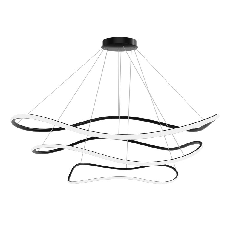 Lampa Sufitowa Wisząca Toolight Lhj016-Cp3 Czarna Czarny