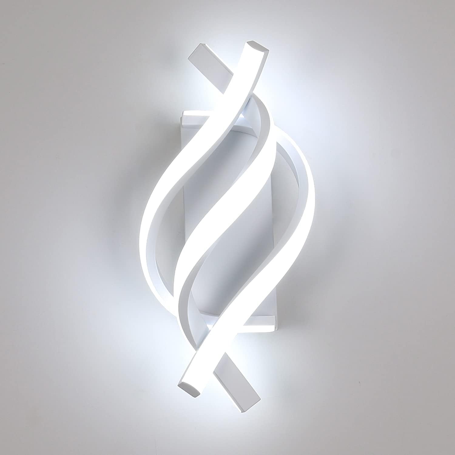 Kinkiet wewnętrzny LED, nowoczesna lampa ścienna 16 W, chłodna biała lampa ścienna z akrylu 6000 K do salonu, sypialni, przedpokoju, klatki schodowej