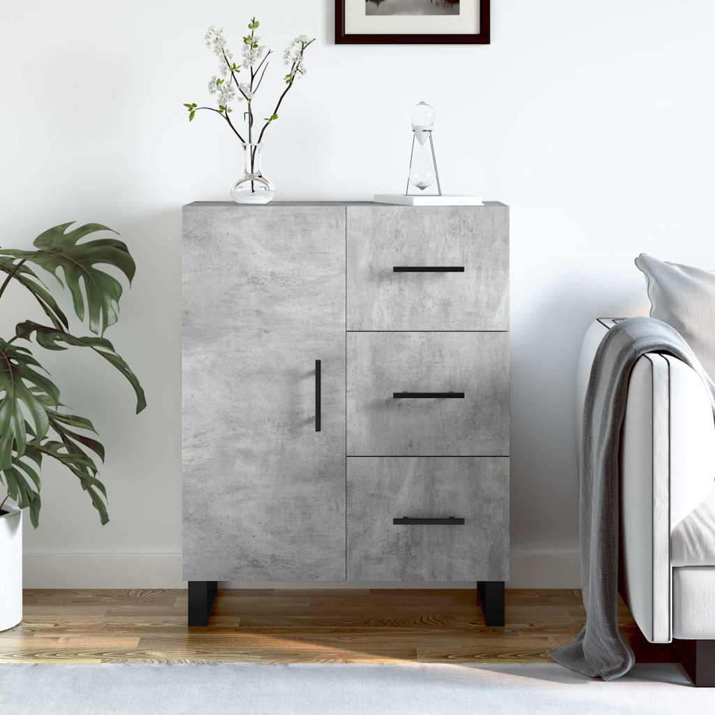 vidaXL Szafka, szarość betonu, 69,5x34x90 cm, materiał drewnopochodny