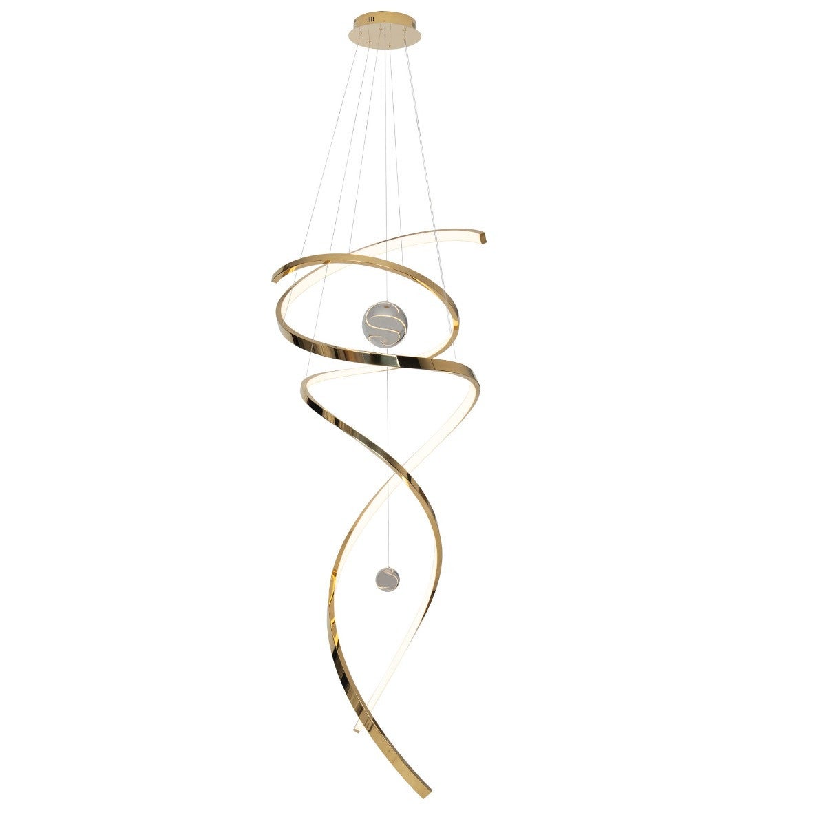 Lampa wisząca designerska nowoczesna złota RITZ LED 100W P0427D Maxlight