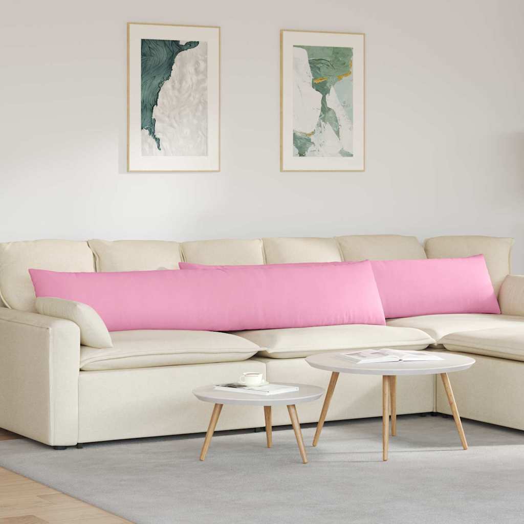 Poduszki na sofę 2 pcs Różowy 200 x 40 cm tkanina vidaXL