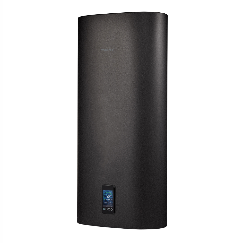 Bojler elektryczny 50l Wi-Fi pionowy/poziomy czarny pojemnościowy kolorowy wyświetlacz Warmtec BPC50