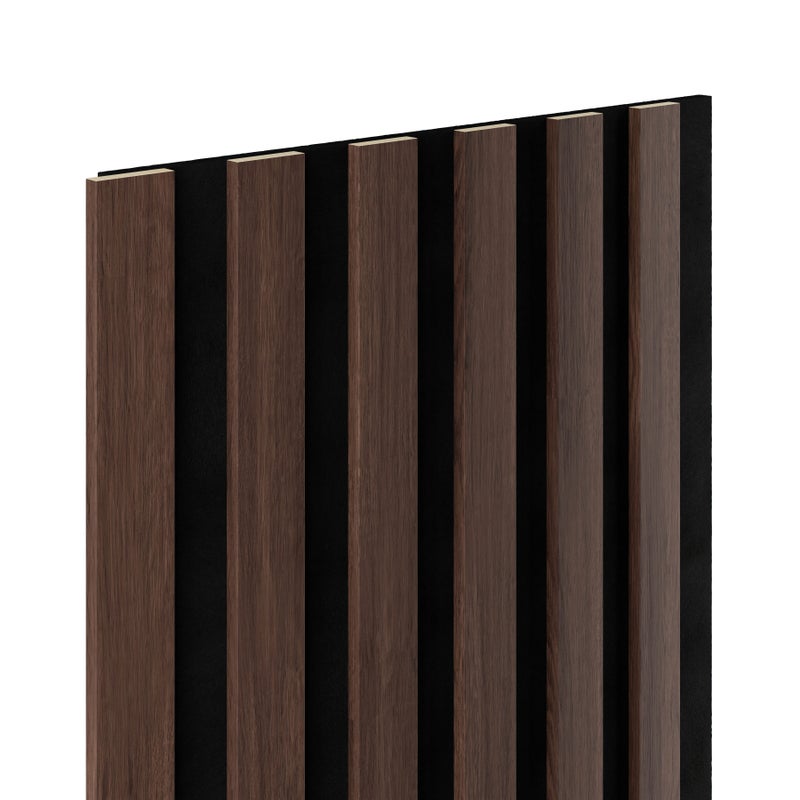 Lamele ścienne na czarnym filcu 6L Marbet Design WOODLINE SLIM 270x30 cm Dąb ciemny 1 szt.
