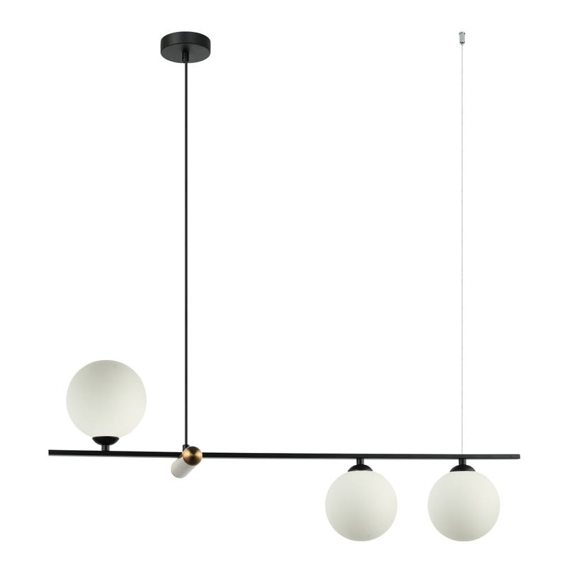 Lampa wisząca Barletta brąz antyczny-czarna-biała 3 x G9 x 25W wym:90x29x29cm Italux