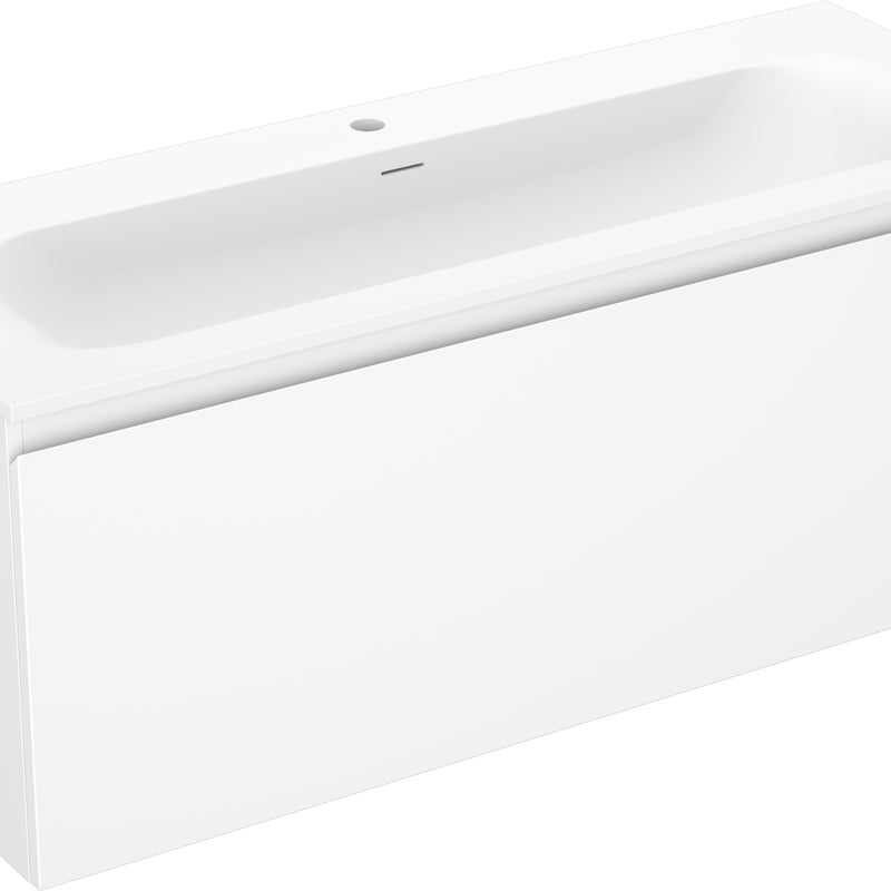 Mexen Orio szafka łazienkowa 120 cm z umywalką Vela, 1 szuflada, biała mat - 91A10-12047-1-BF01-W23M01