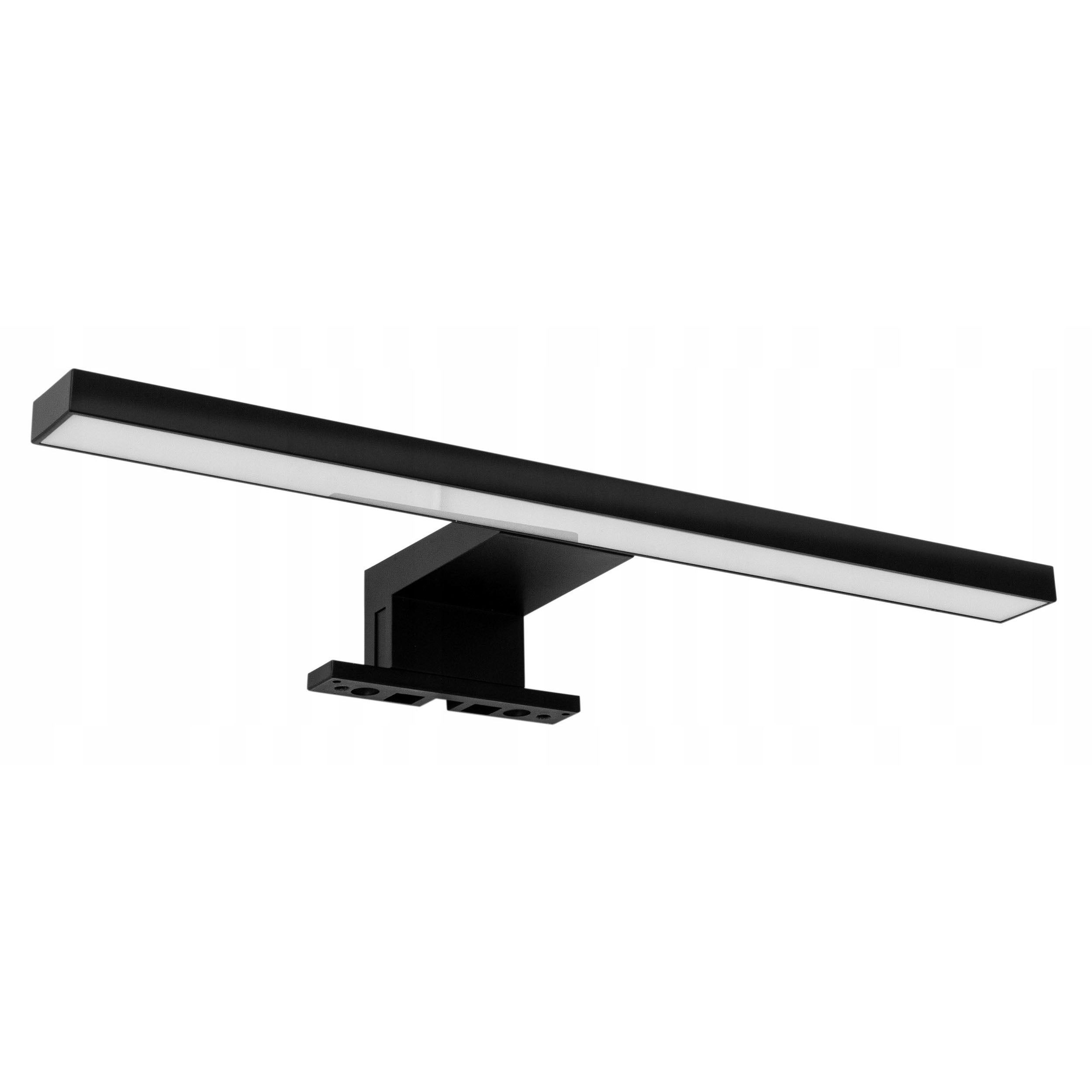 Lampka łazienkowa na szafkę lampa nad lustro led czarny kinkiet naszafkowy 30 cm