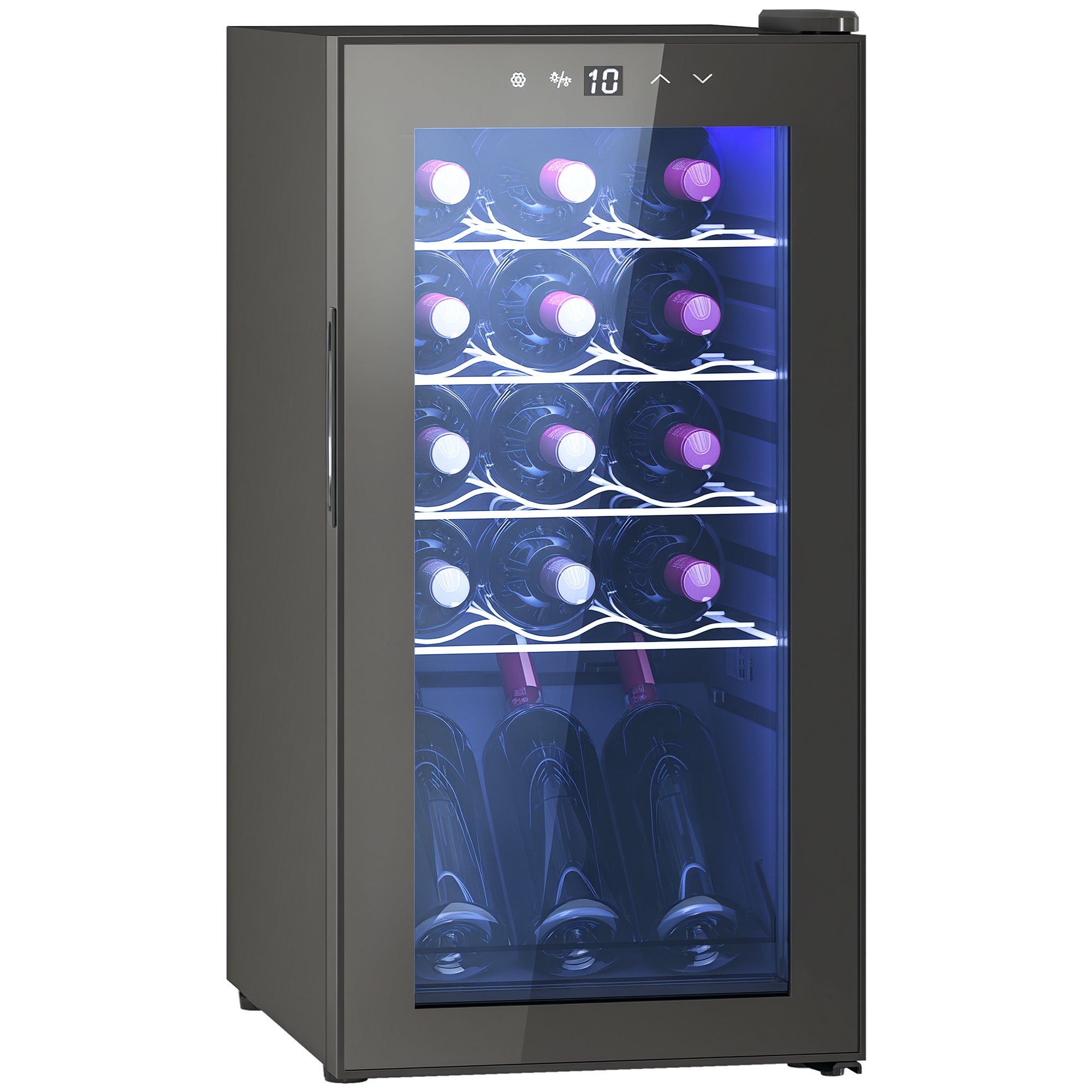 Szafka na wino 15 butelek, 44L, 5-18°C, kompresor, LED, czarna