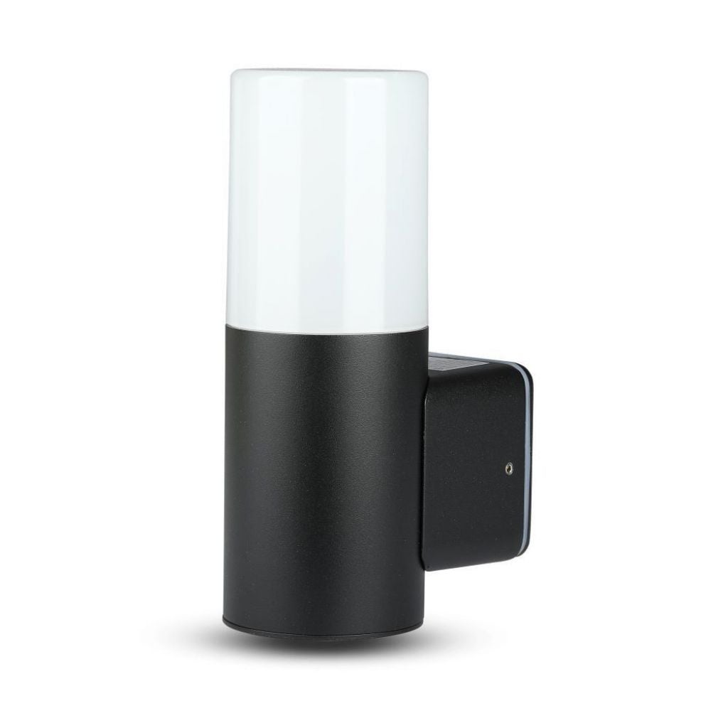Cylindryczna lampa ogrodowa LED z uchwytem GU10 (maks. 35 W) z czarną obudową i białą osłoną, wys. 22 cm, IP54
