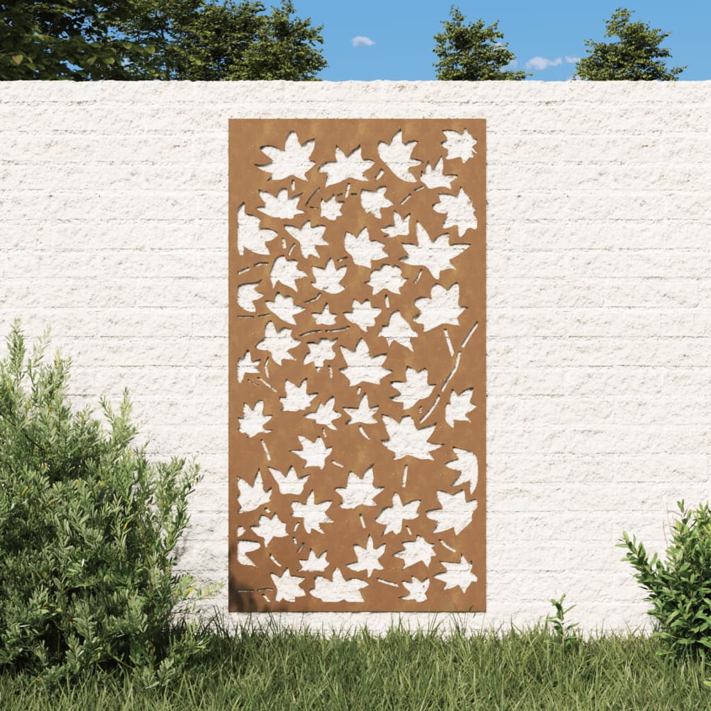 Ogrodowa dekoracja ścienna, 105x55 cm, stal kortenowska, klon vidaXL