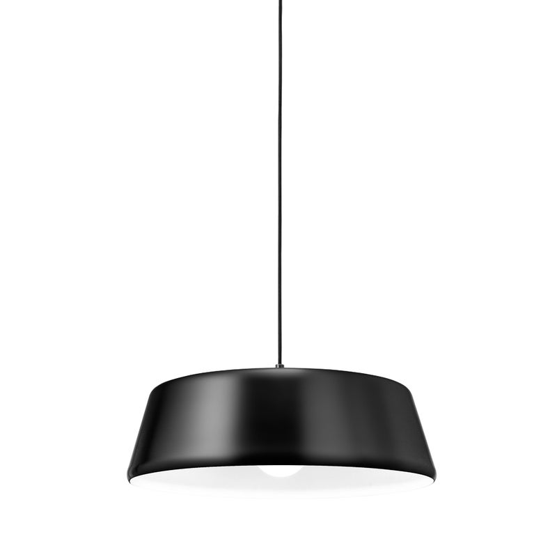 Lampa wisząca Blanca S/P – nowoczesny design z matowego czarnego aluminium, gniazdo E27, maks 60 W, idealna do wnętrz – Gealuce