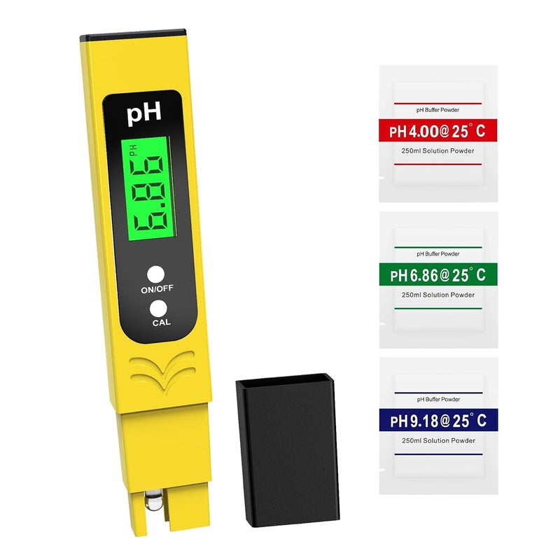 Wysokiej precyzji miernik pH (± 0,01), miernik pH do basenu z niebieskim podświetlanym ekranem LCD i funkcją automatycznej kompensacji temperatury.