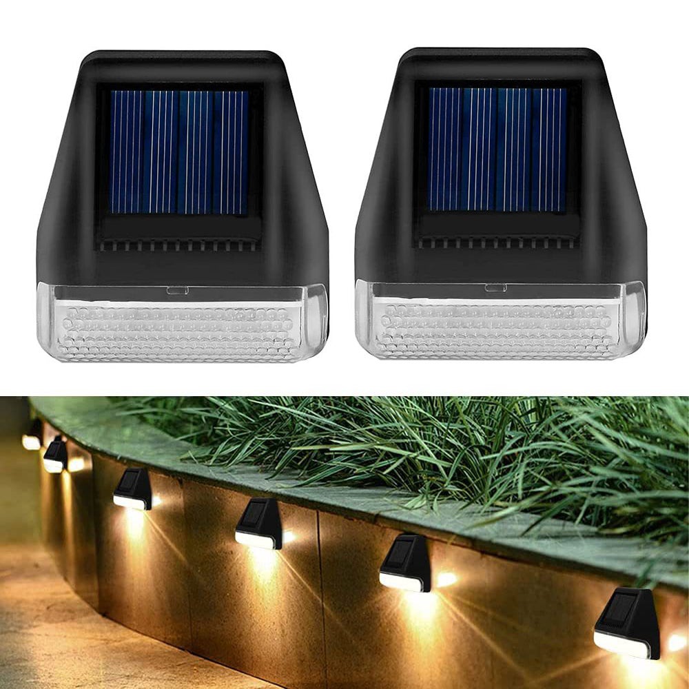 2 lampy ścienne solarne z czujnikiem światła, lampy słoneczne do oświetlenia ścieżek zewnętrznych, lampa solarna zewnętrzna
