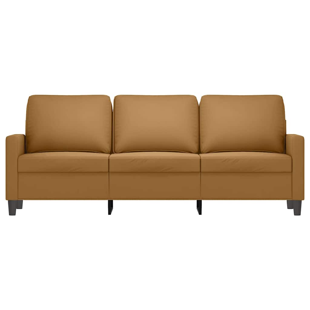 Sofa 3-osobowa, brązowa, 180 cm, tapicerowana aksamitem