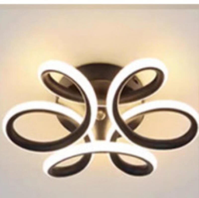Nowoczesna lampa sufitowa LED – Wyjątkowy i kreatywny design – Czarna, odpowiednia do korytarzy, salonów, sypialni, kuchni i biur (światło trójkoloro