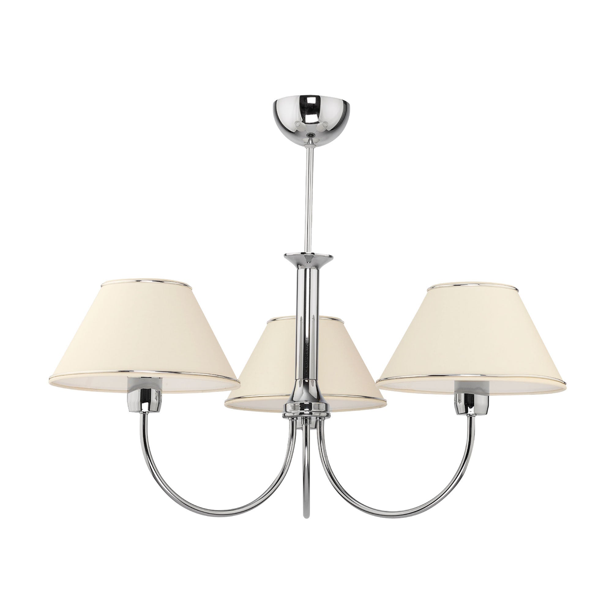 Lampa sufitowa klasyczna BEGAMO srebrno-beżowa E27 55x68x68 cm 1 szt.