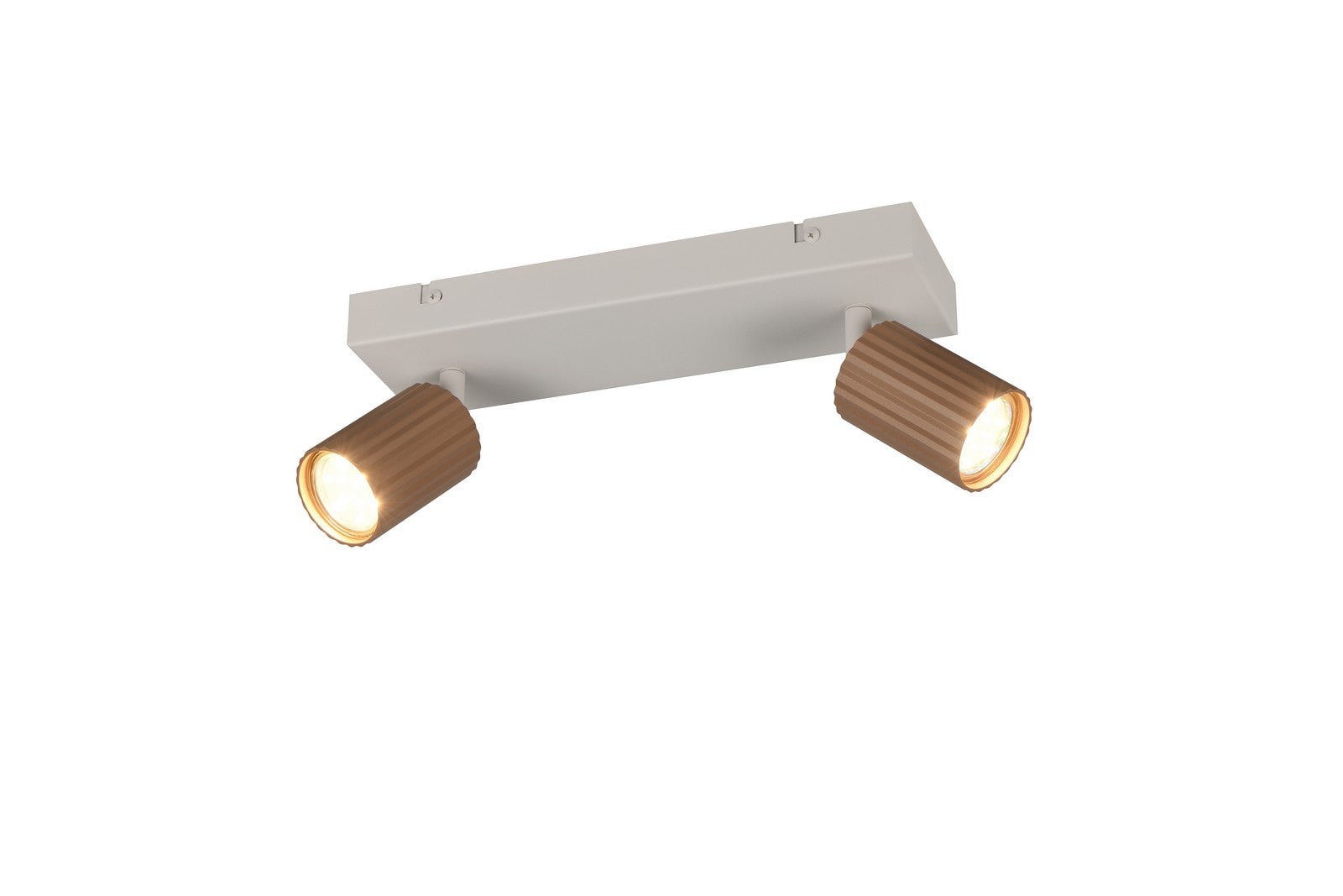 Reflektor podwójny ryflowane klosze SOKA kawowo-szary 2xGU10x10W metal wym:14,5x30x9cm IP20 Trio