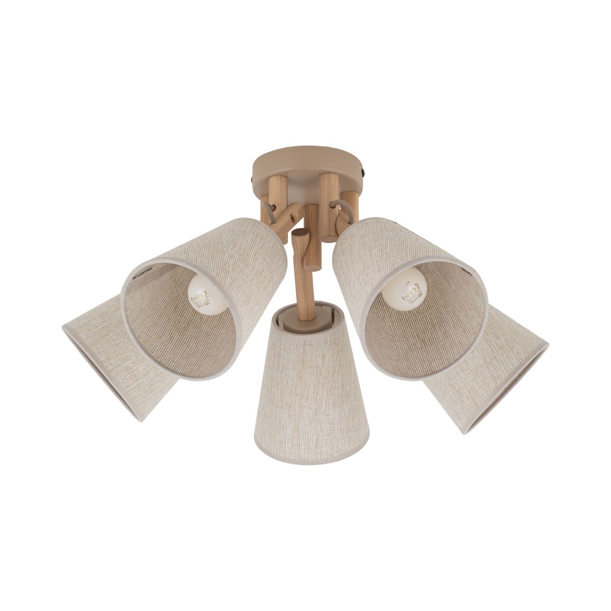 Lampa sufitowa TK Lighting VAIO len beżowy 5xE27 49x49x30 cm 1 szt.