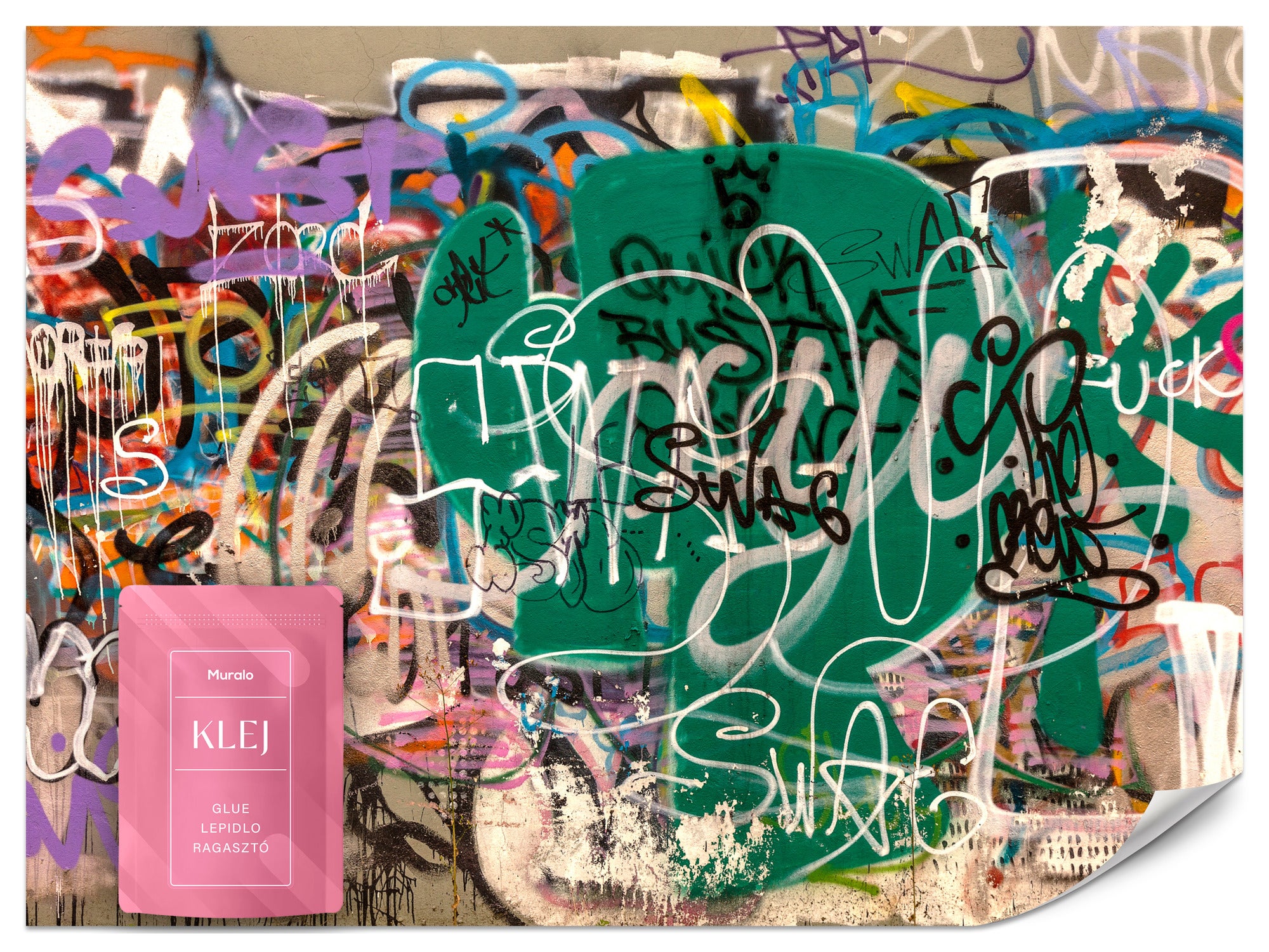 FOTOTAPETA DLA MŁODZIEŻY GRAFFITI ABSTRAKCJA MURAL TAPETA ŚCIENNA 500x350