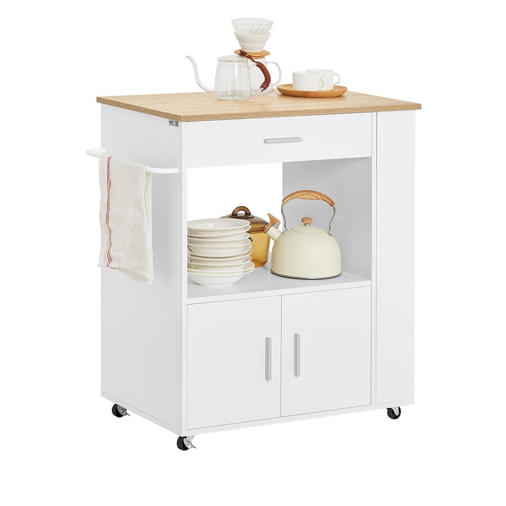 SoBuy Desserta Kuchenna Biała Bialy 82x46x88 cm FKW113-WN