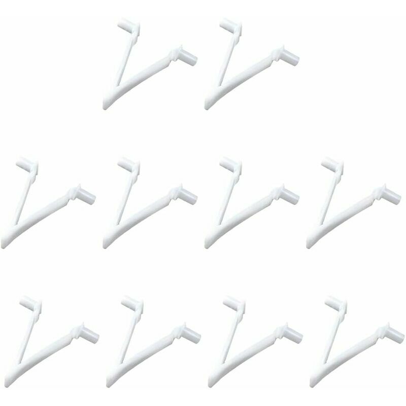 Siatka do mocowania pręta do szczotki do liści, szczotki do basenu V-Clip Butterfly Clip, biała, 10 sztuk