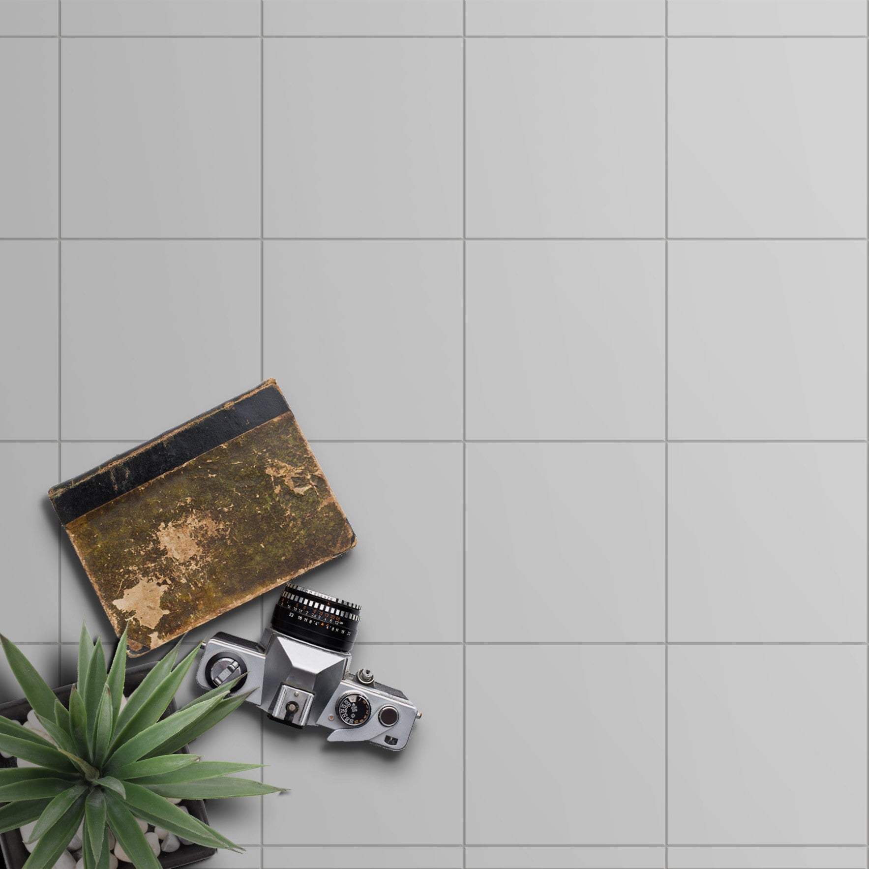 Okładzina z gresu porcelanowego Base szara do podłóg i ścian Frame 15x15 cm
