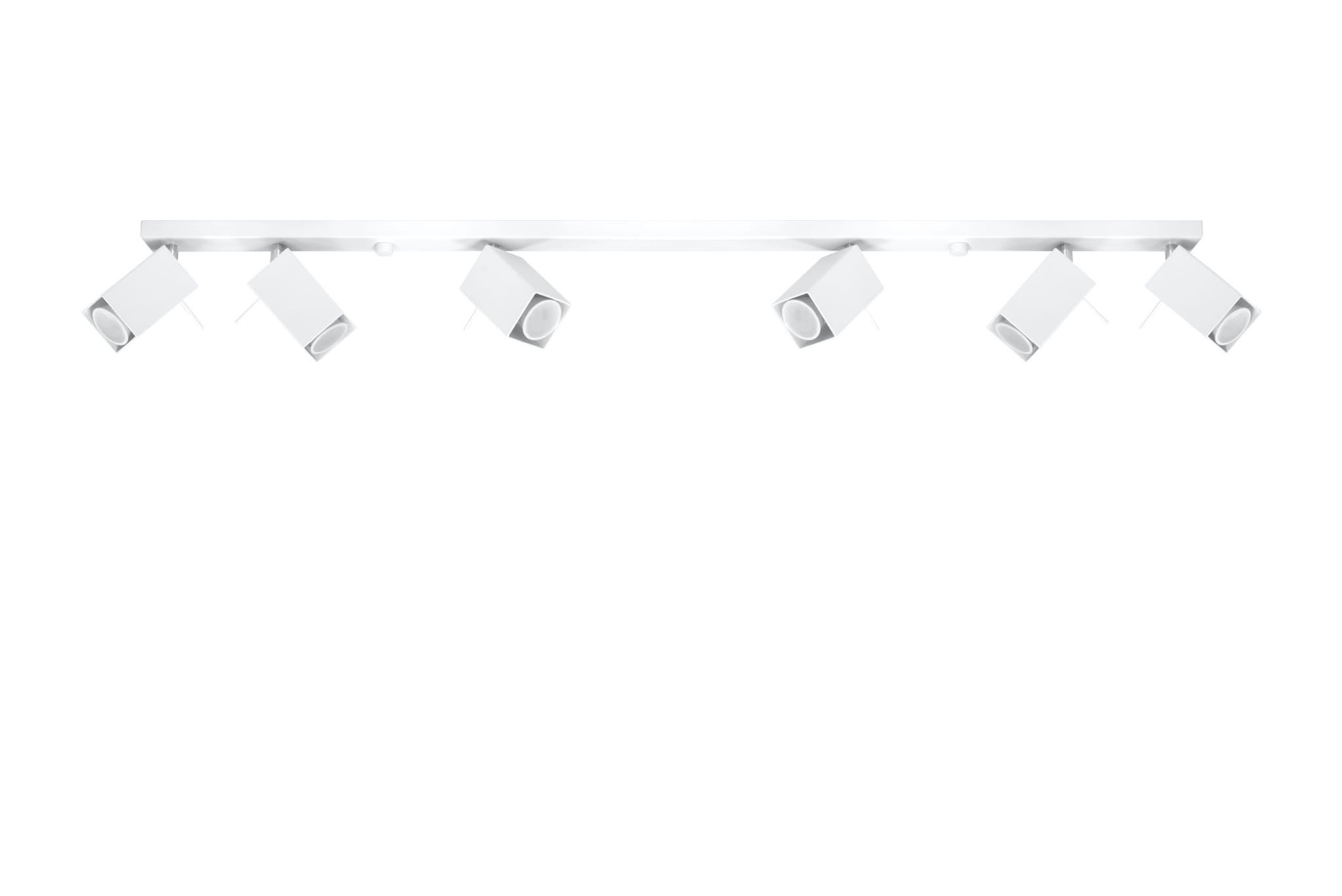 Plafonnier Acier Blanc GU10 6 Merida