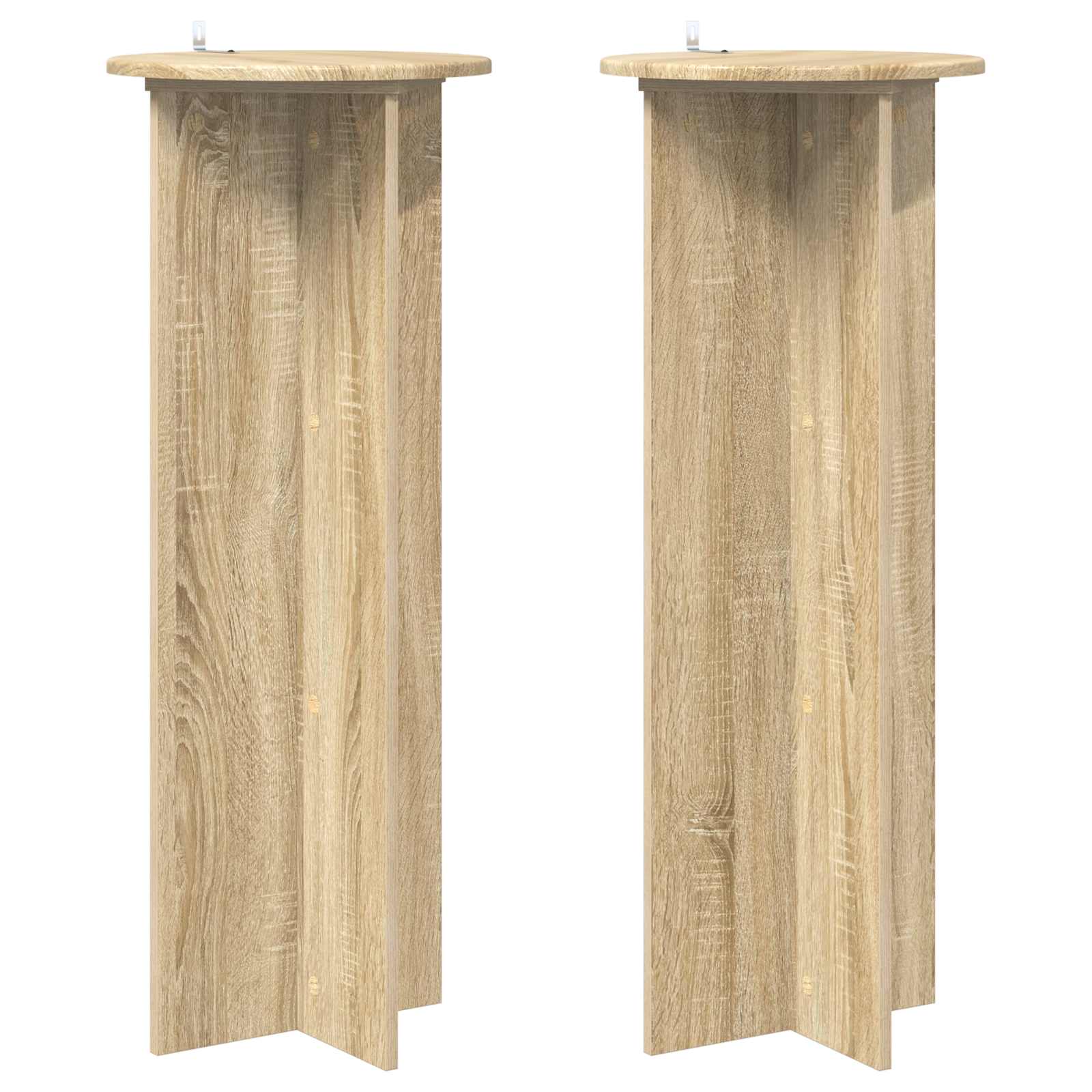 2x Stojak na Rośliny 100 cm Dąb Sonoma Ø40 cm do Salonu