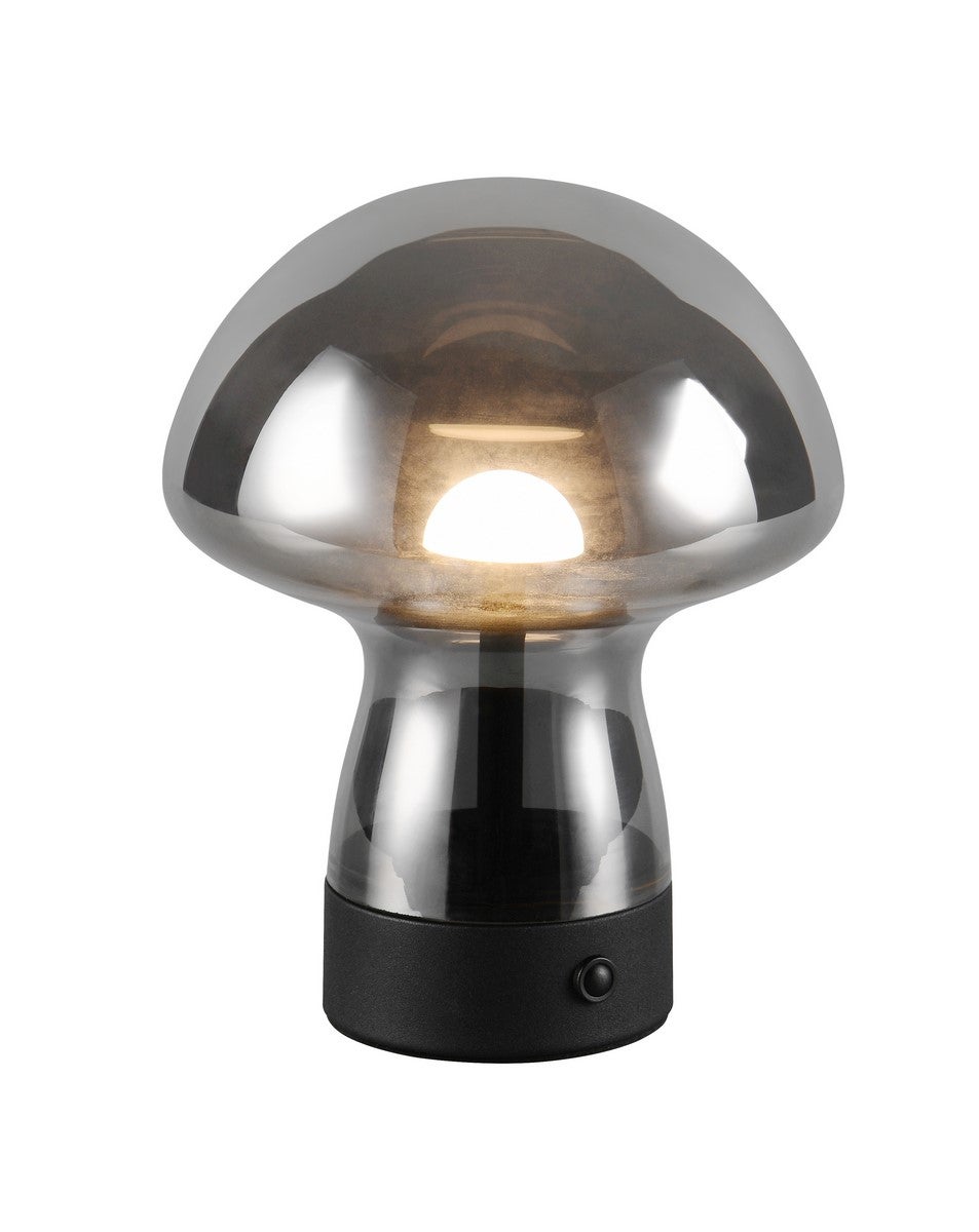 Lampa stołowa LED DOOLEY dymiona-czarna 1.5W ciepła 140lm szkło wym:18x14x14cm IP20 RL