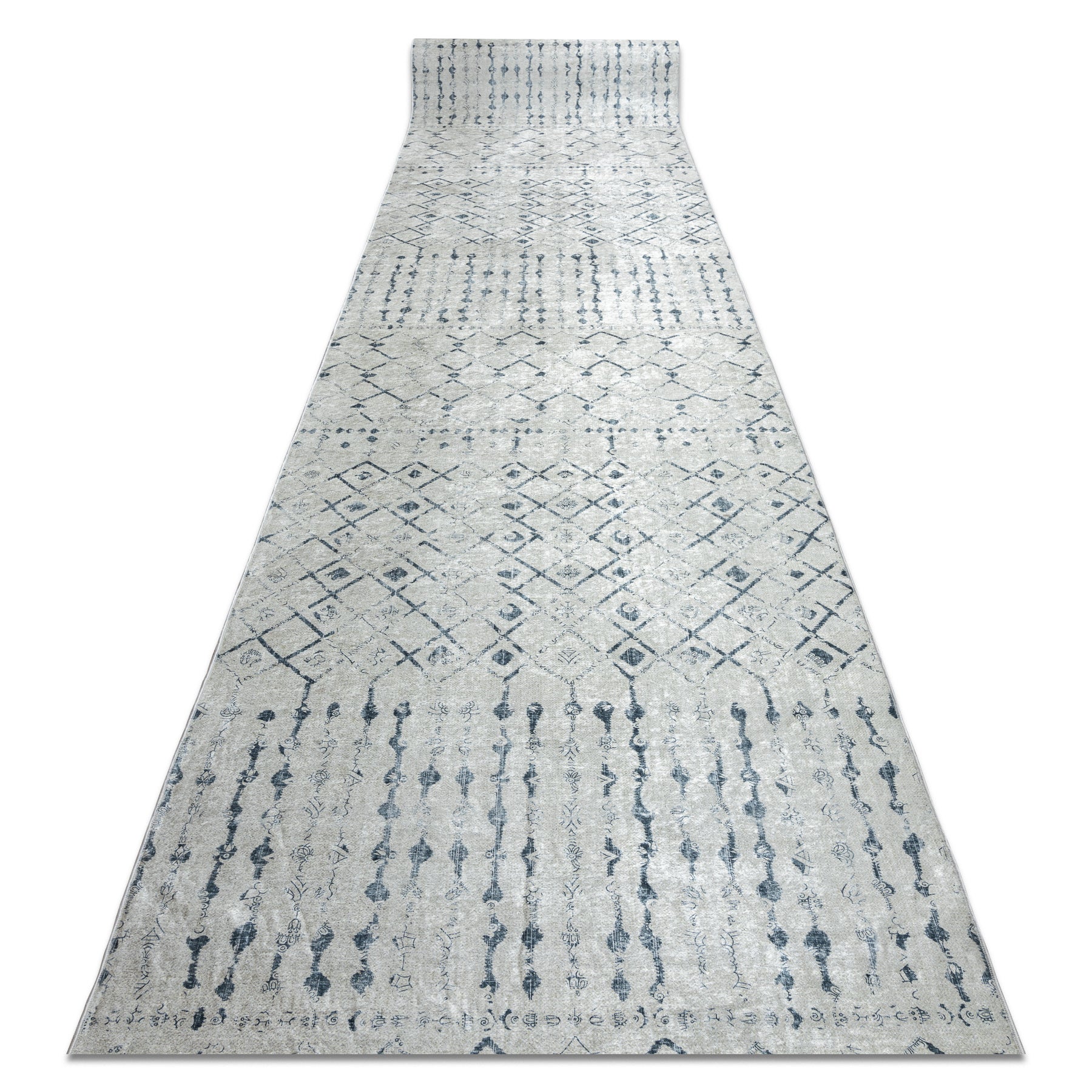 CHODNIK podgumowany DO PRANIA LOTUS OASIS 43570 Boho beż 80cm 80x910 cm