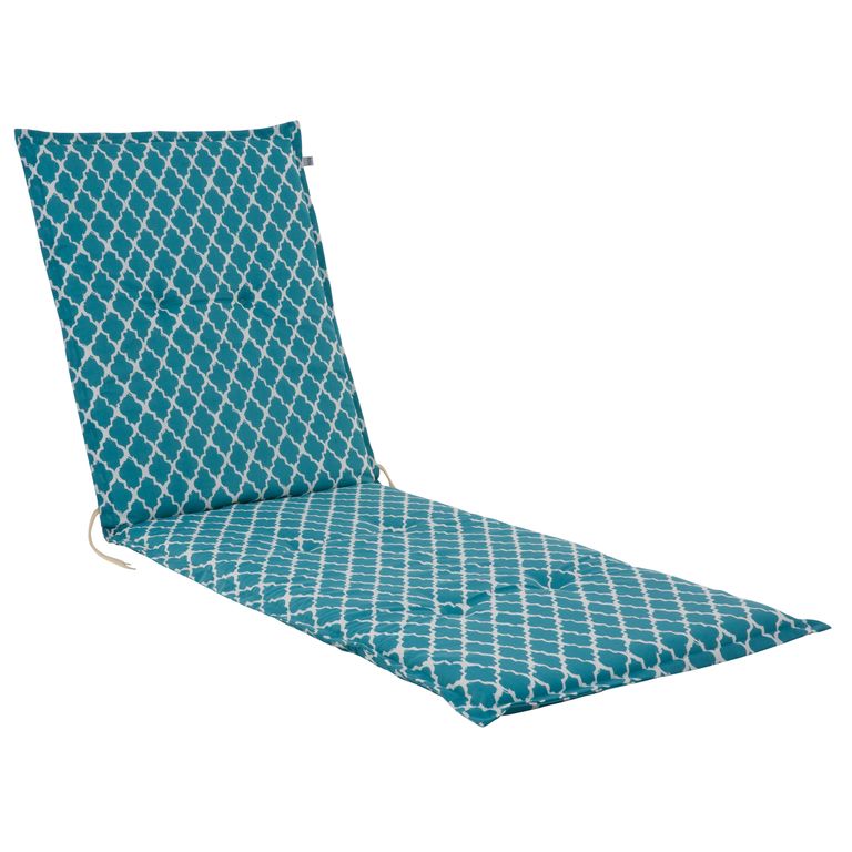 Poduszka na leżak / łóżko Malezja Liege 5 cm niebieski/biały PATIO