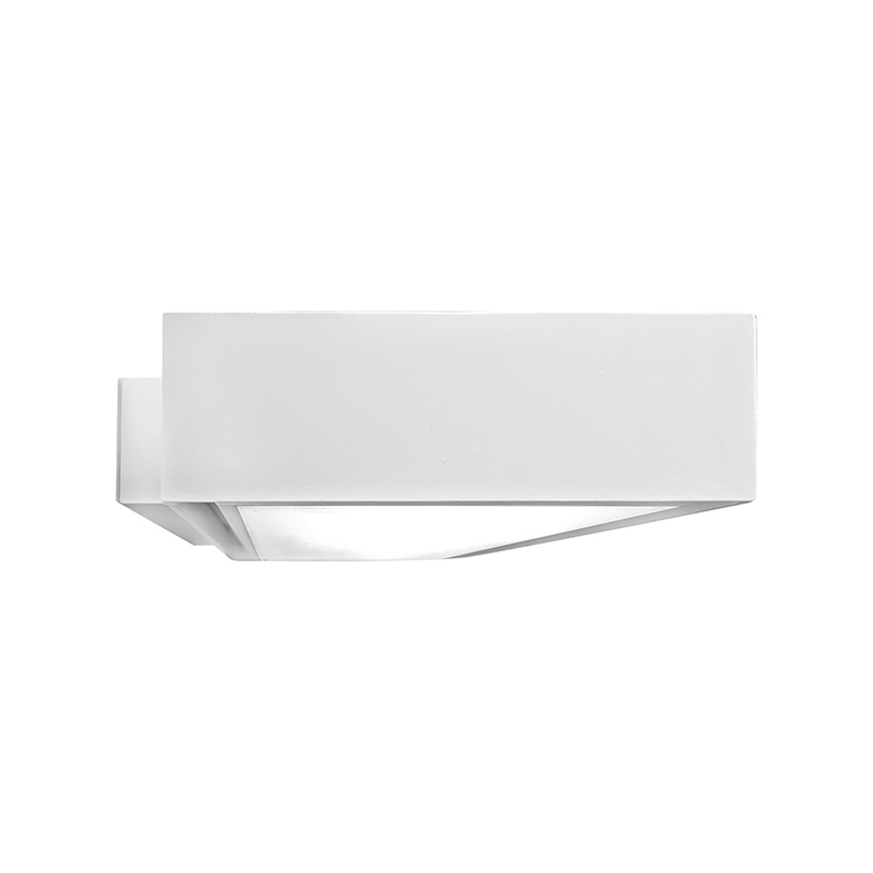 Kinkiet LED Tofu, 20 W, 4000 K, CRI90, DALI, biały – ściemnialna lampa ścienna z aluminium – Rossini Group