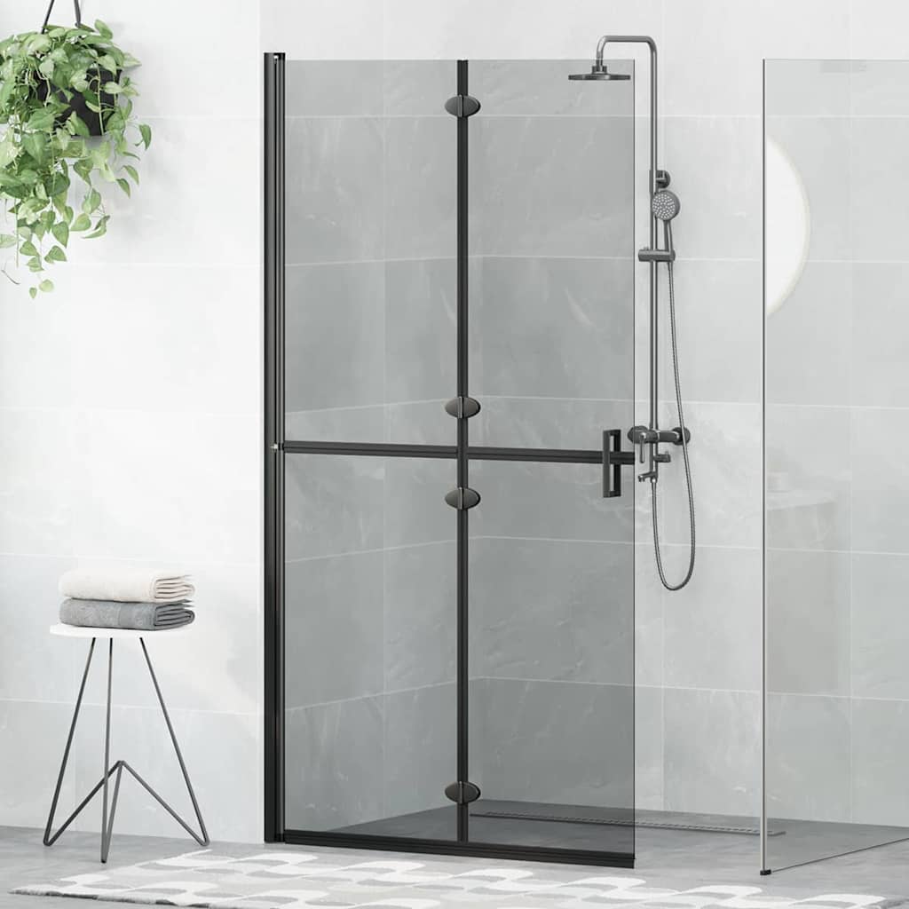 Ściana prysznicowa Walk-In Czarny 100 x 6,5 x 190 cm vidaXL
