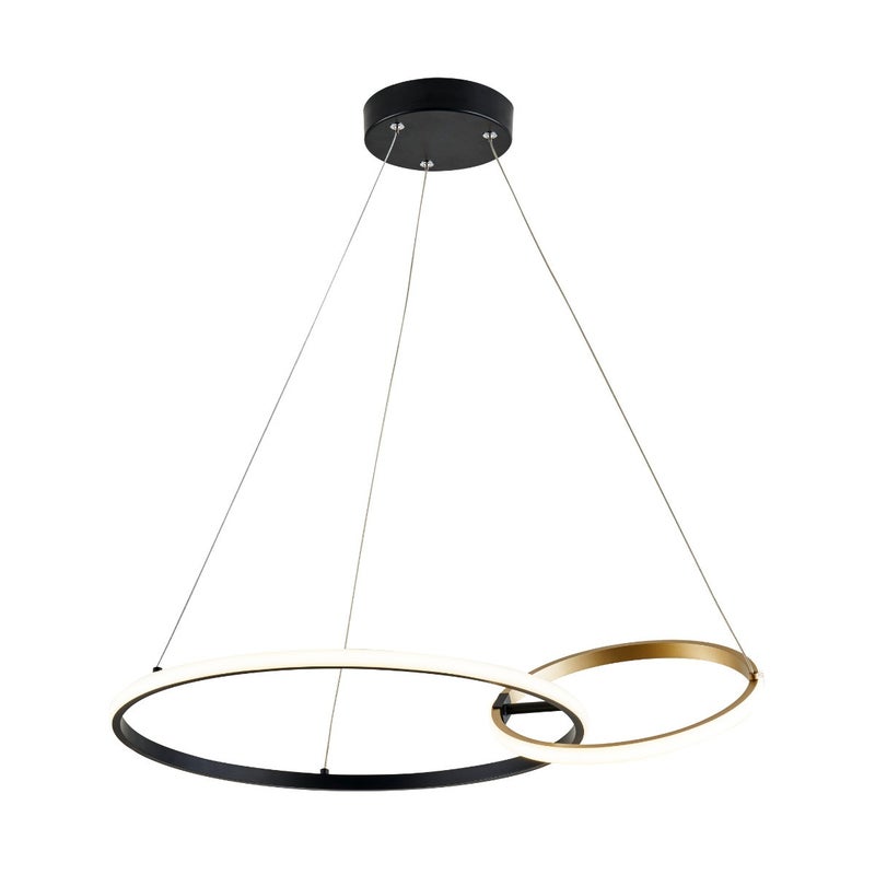 Lampa wisząca ledowa czarno-złota RANDO LED 36W Zuma Line 20002P-GD