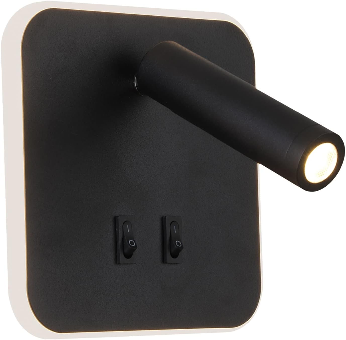 Lampka nocna LED z włącznikiem, czarna 3W+10W (kwadratowa)