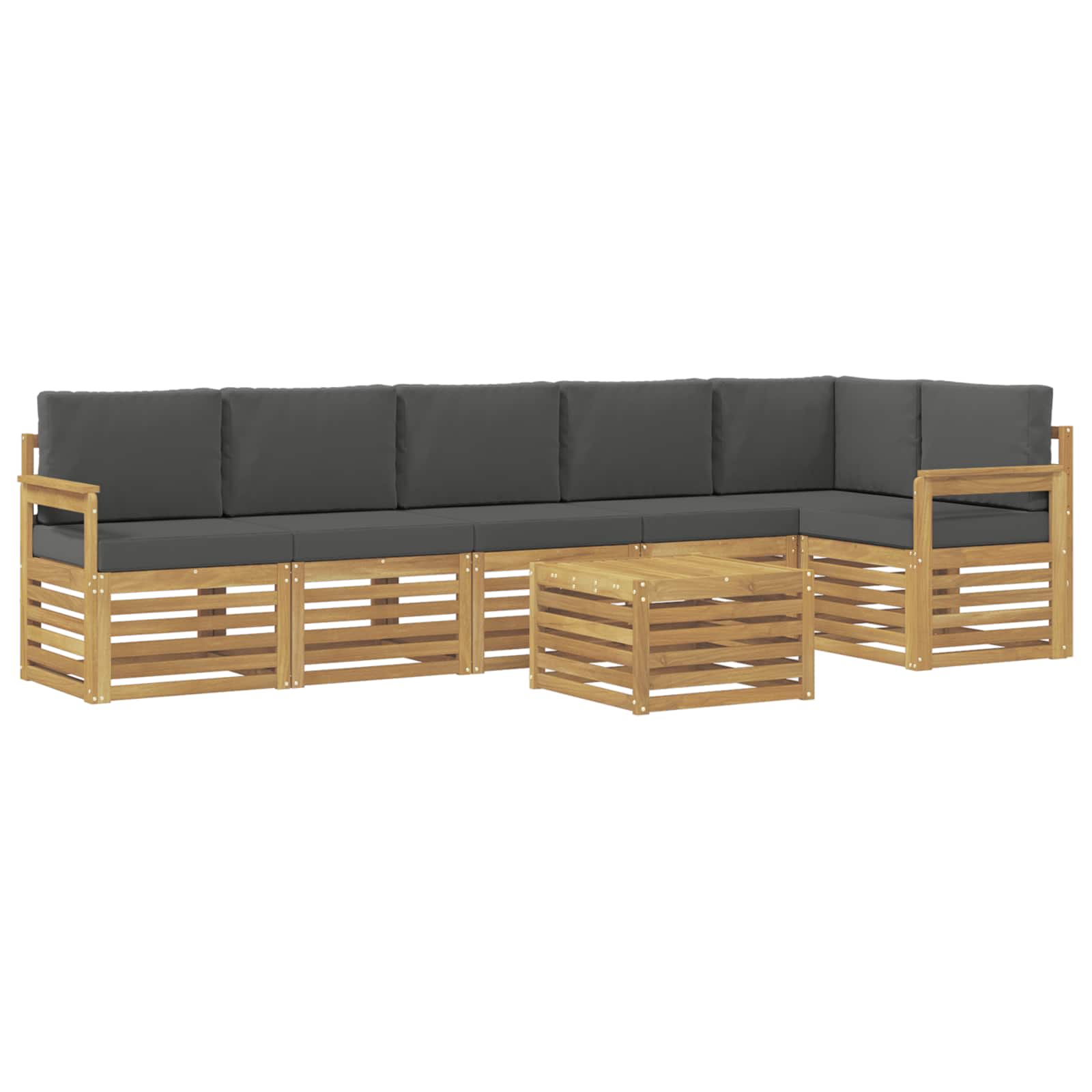 Zestaw sof na zewnątrz 7 pcs Biały i antracyt 59 x 59 x 37 cm