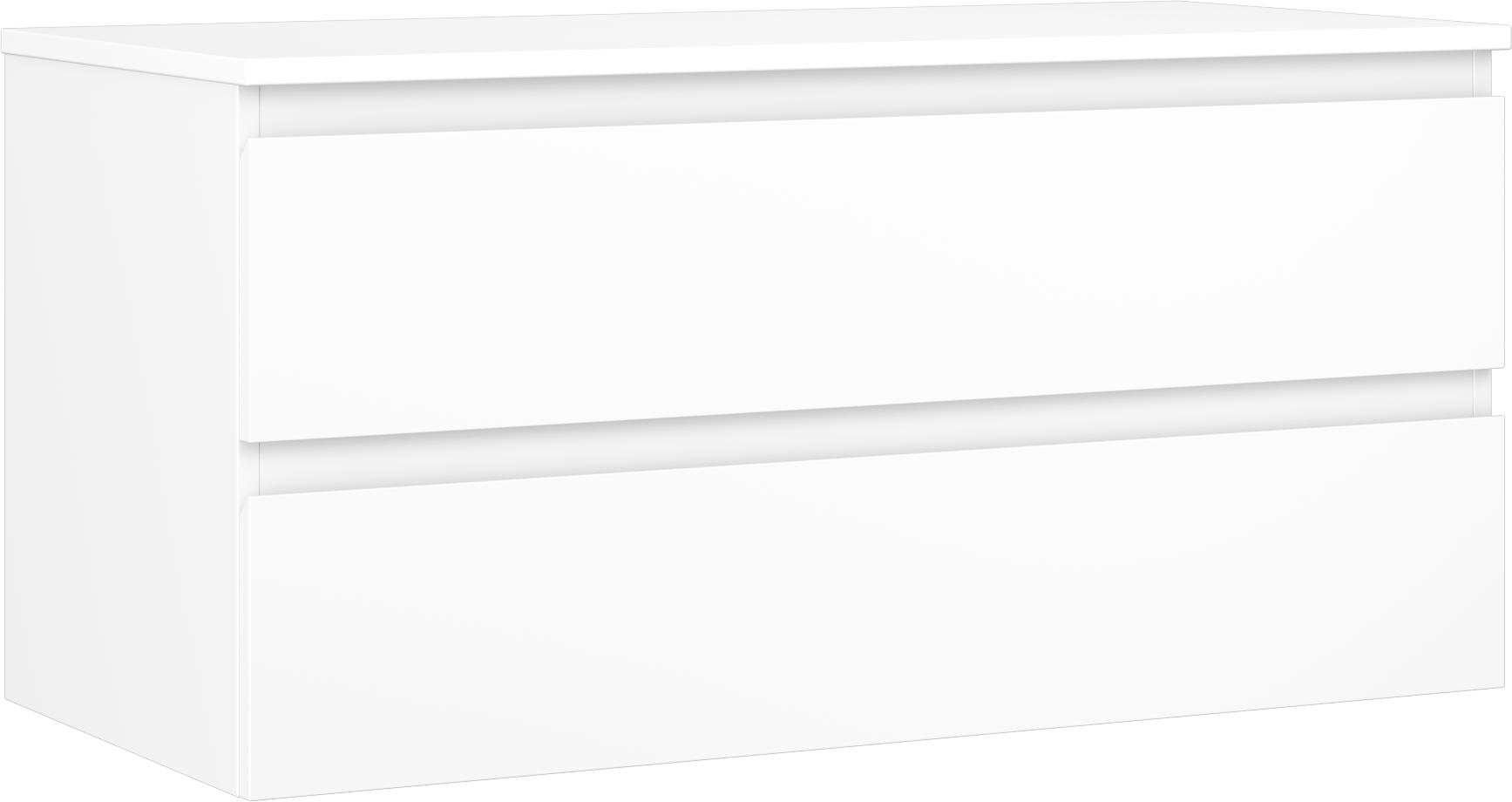 Mexen Orio szafka łazienkowa podumywalkowa 100 cm z blatem, 2 szuflady, biała mat - 91A10-10047-2-BFFC01