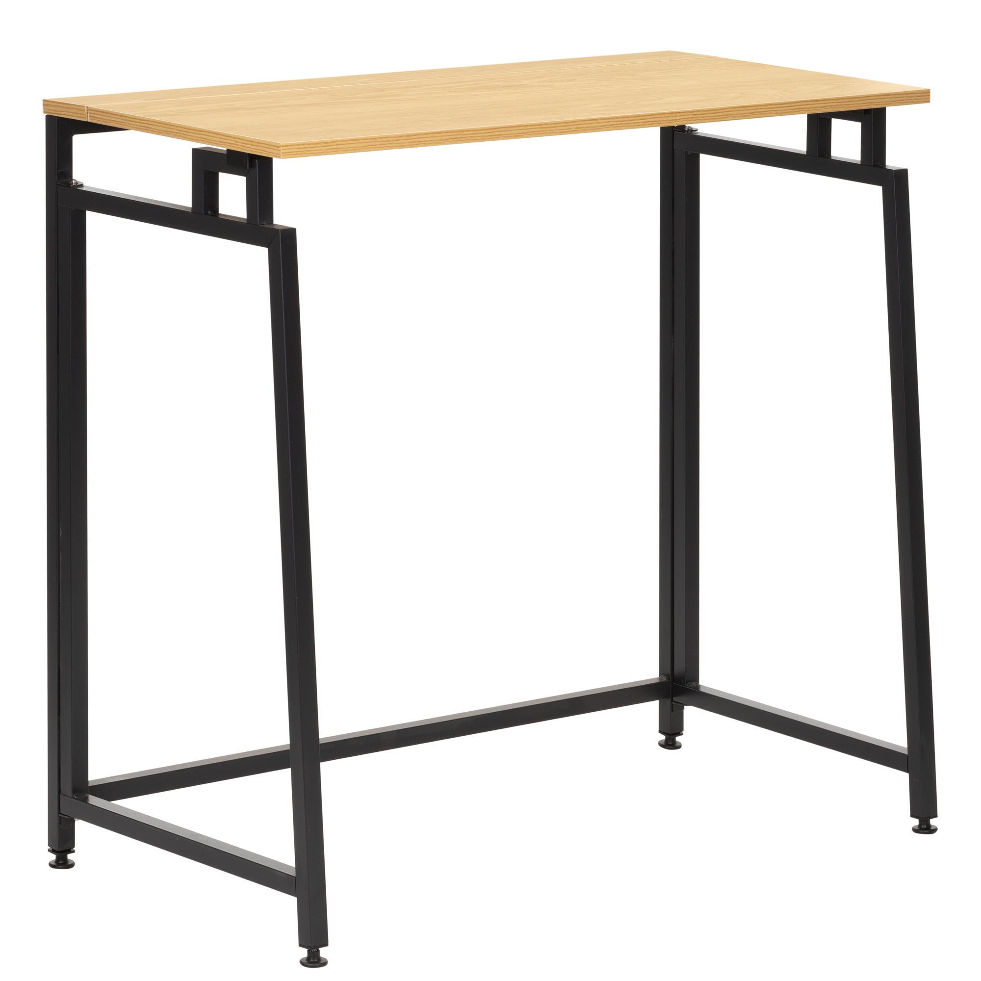 Biurko gabinetowe, stolik do nauki składany, komputerowy 80 cm drewniane, jasno brązowy