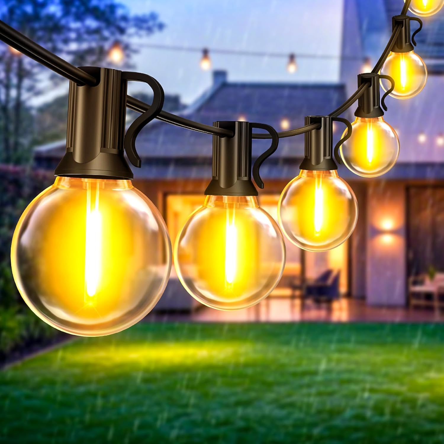 10M zewnętrznych lampek choinkowych – zewnętrzne lampki LED na patio