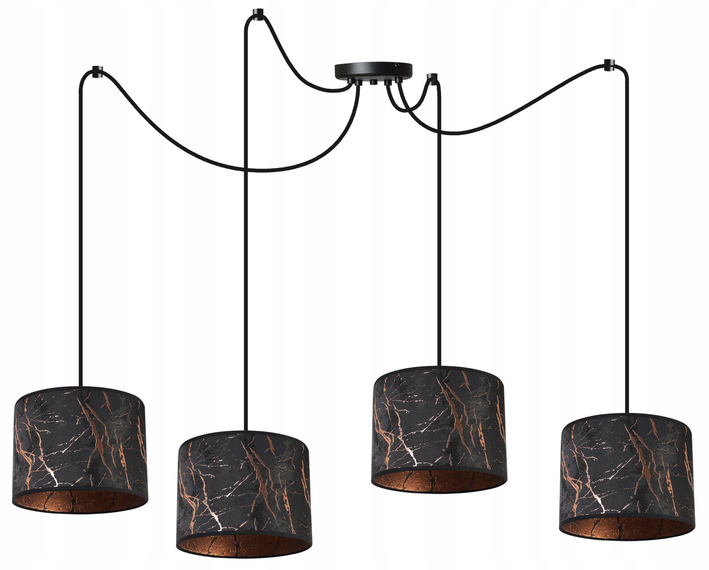 Lampa sufitowa wisząca Light Home LH Pająk Werona 4x E27 60W czarny/miedź