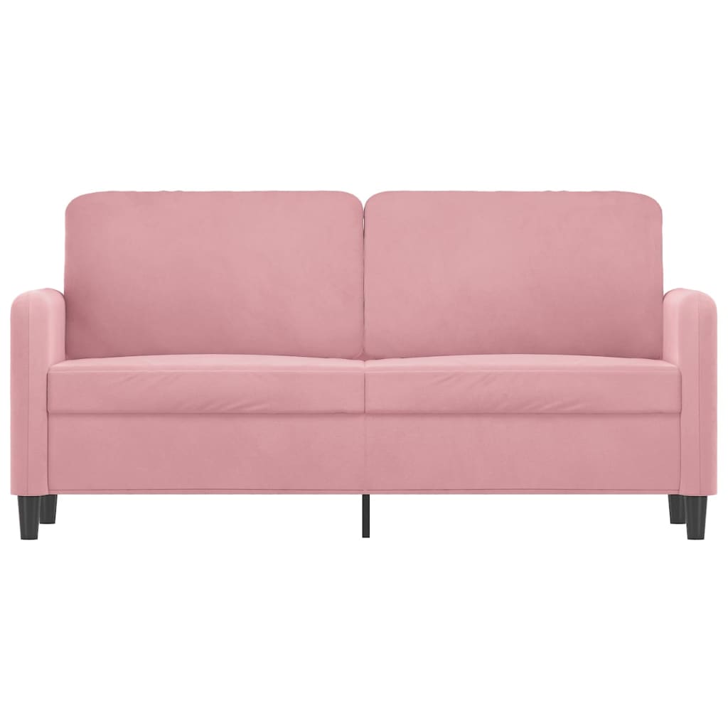 Sofa 2-osobowa, różowy, 140 cm, tapicerowana aksamitem