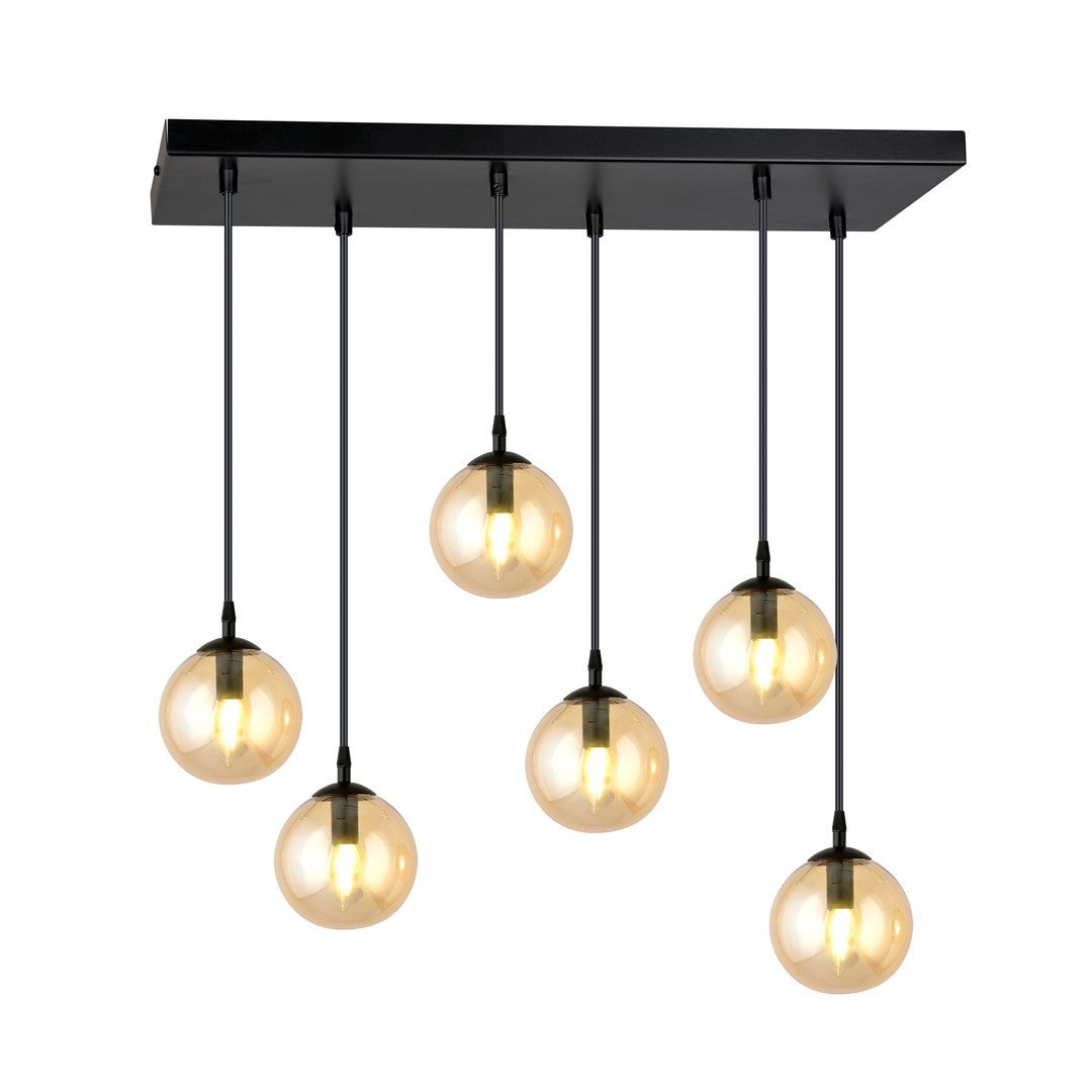 Żyrandol Emibig 6xE14 40W COSMO 6 BL/MIODOWY 713/6